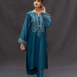 Stylish 2pcs unstiched embroidered suit