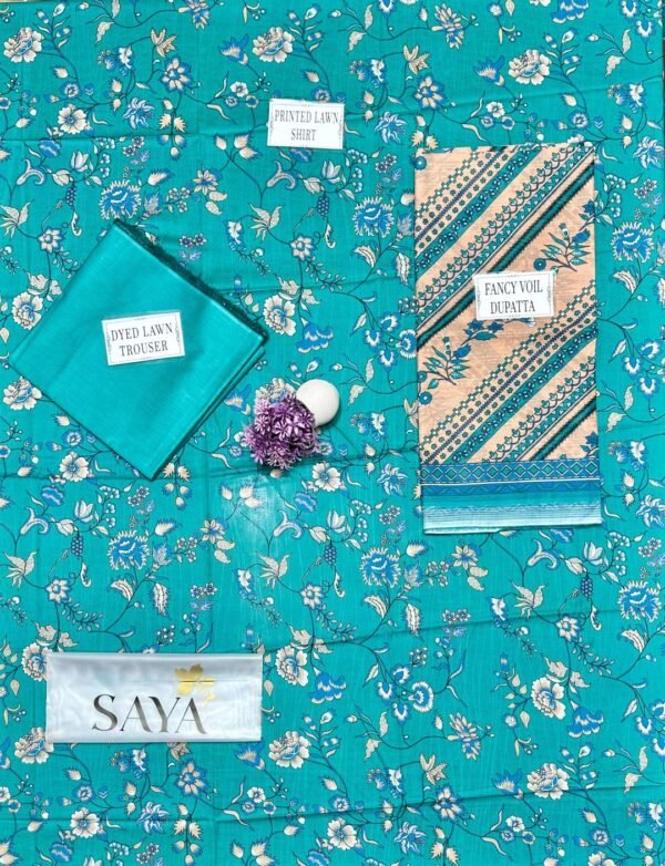 3 pcs unstiched printed suit - Image 4