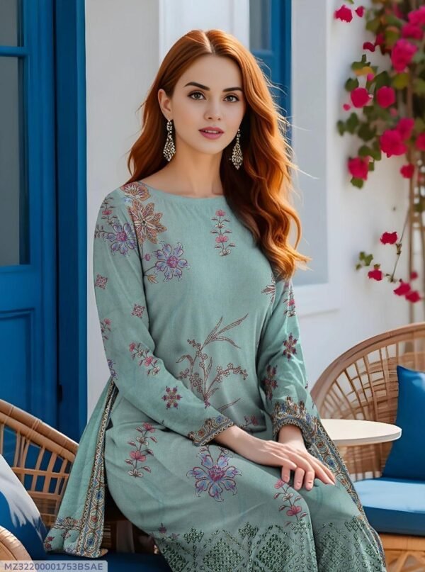3 pcs women s unstiched printed suit