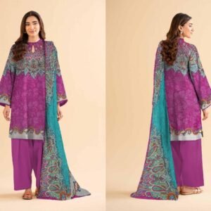 3 pcs women s unstiched printed suit