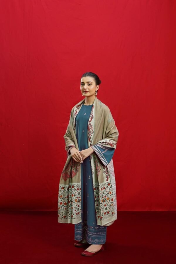 3pcs unstiched embroidered suit