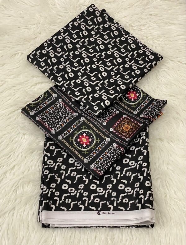 Digital printed 3pcs unstiched suit - Image 2
