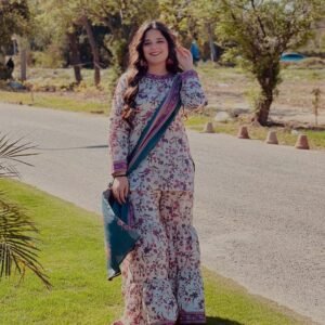Digital print 3pcs unstiched suit