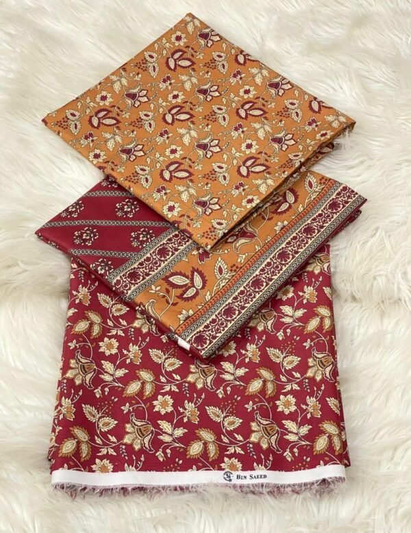 Stylish digital print 3pcs unstiched - Image 3