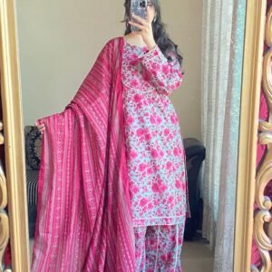 Stunning digital print unstiched suit