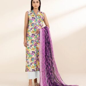 Exquisite 3pcs unstiched printed suit
