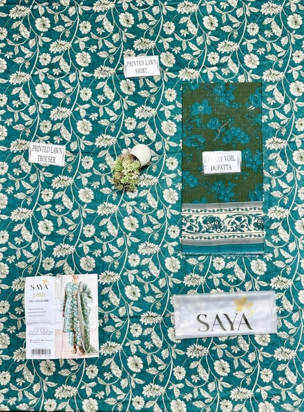 Elegant 3pcs unstiched print suit - Image 2