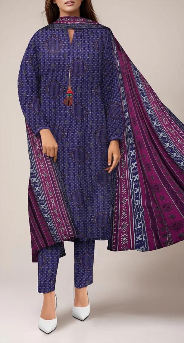 Unstiched print 3pcs suit - Image 4