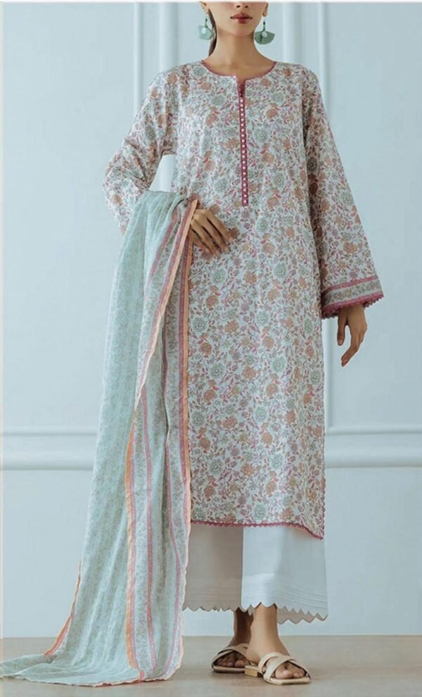 Women's 3 pcs unstiched printed suit