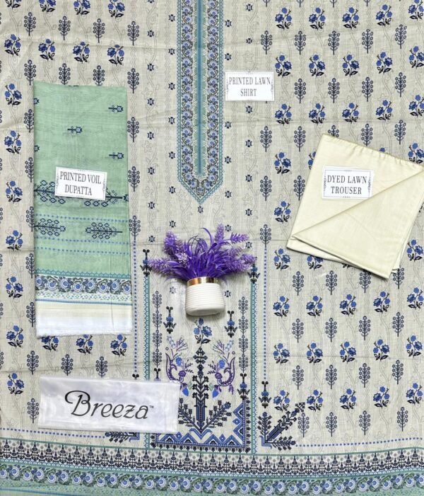 3 pcs unstiched printed suit - Image 6