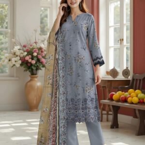 3 piece embroidered suit