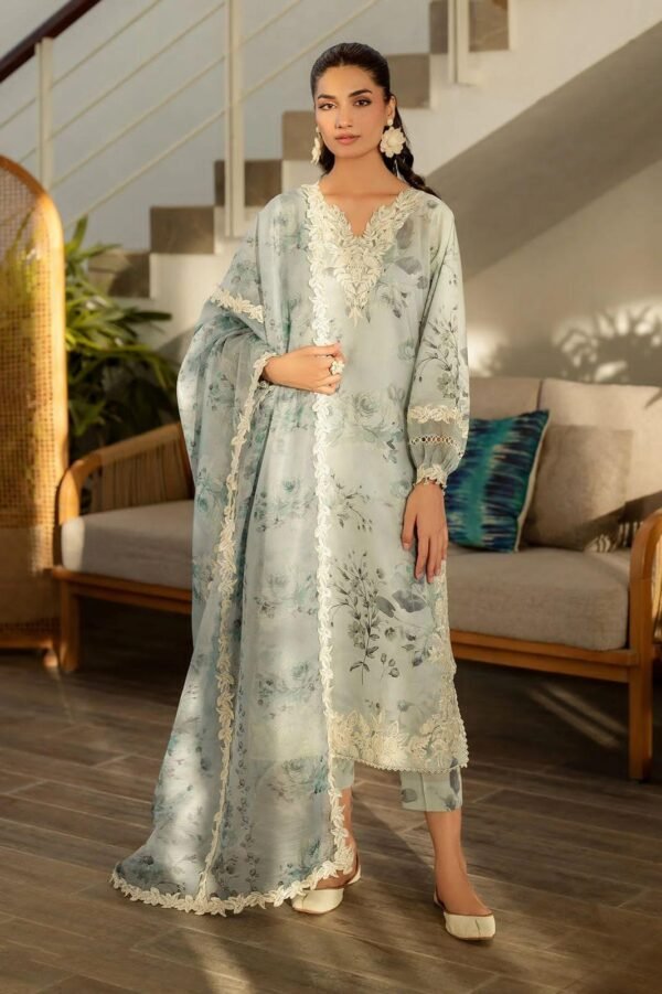 3 piece unstiched digital printed suit - Image 2