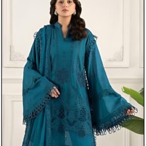 Stunning chikankari 3pcs unstiched embroidered suit