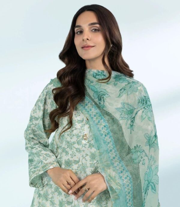 Elegant unstiched 3pcs print suit