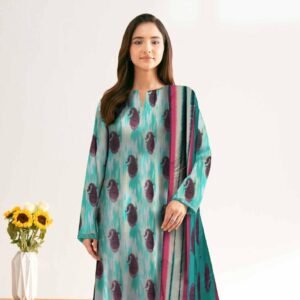 Stunning 3pcs unstiched print suit