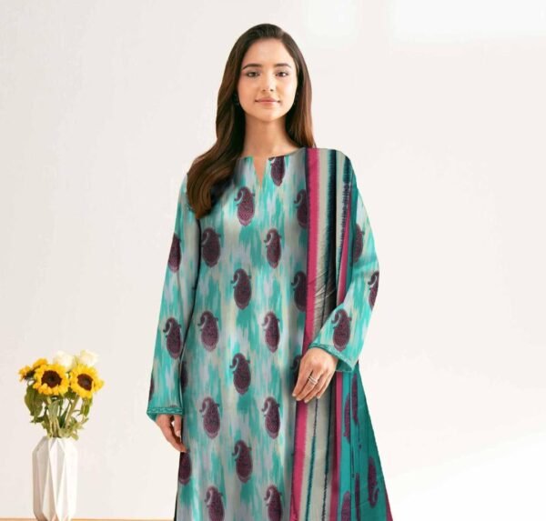 Stunning 3pcs unstiched print suit