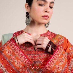 Exquisite unstiched embroidered 3pcs