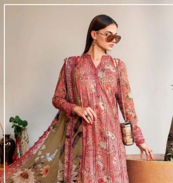 3 pcs unstiched digital printed suit