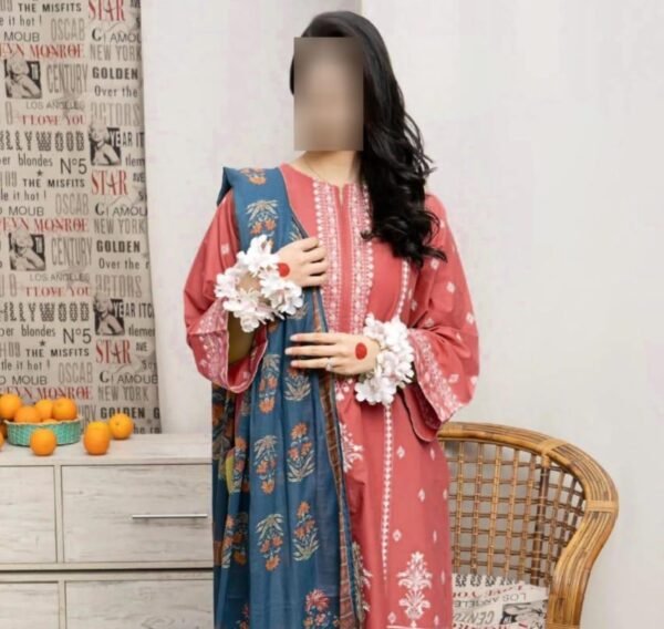 3 piece embroidered unstiched suit