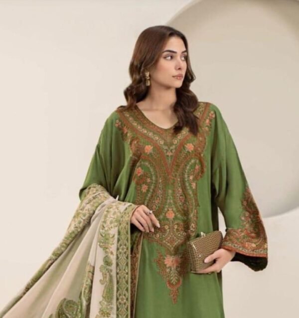 3 pcs embroidered suit