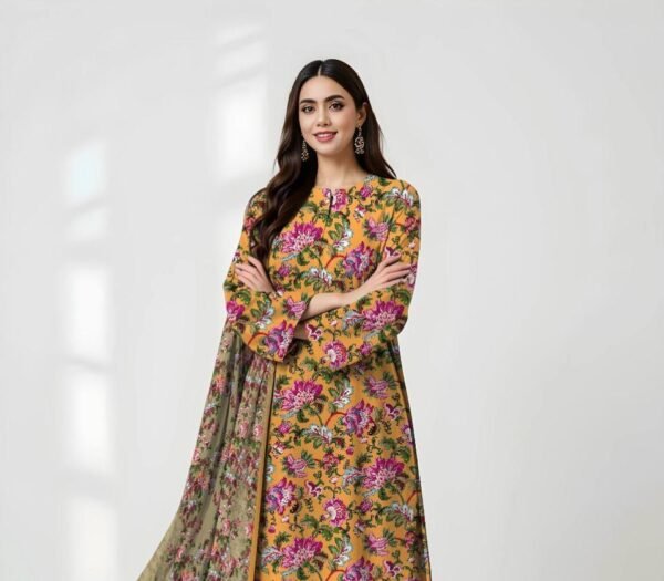 Women's 3 piece unstiched printed suit