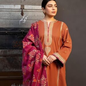 3 pcs women s unstiched embroidered suit
