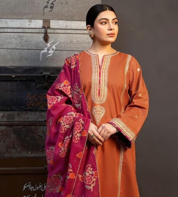 3 pcs women s unstiched embroidered suit