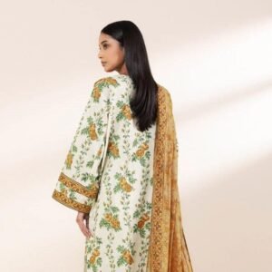 Printed unstiched 3pcs suit