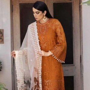 Stylish 3pcs unstiched printed suit