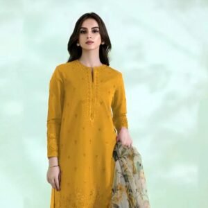 3pcs women's unstiched embroidered suit