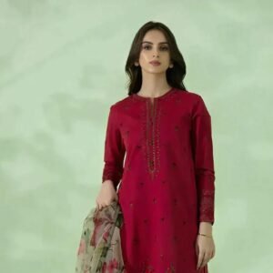 3pcs women's unstiched embroidered suit