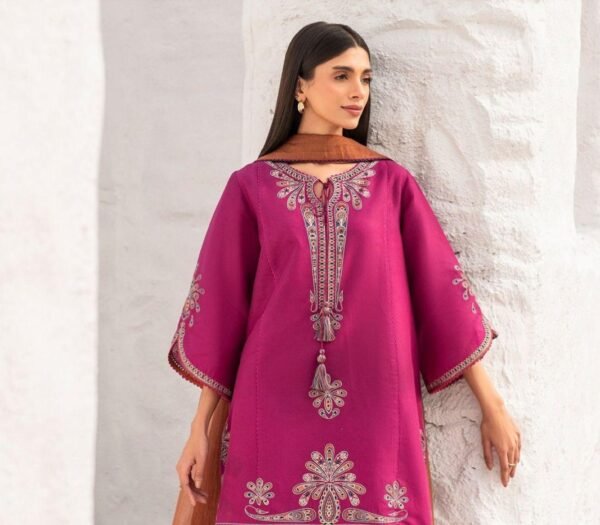 3pcs women's unstiched embroidered suit