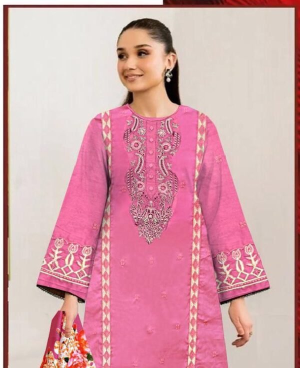 Attractive fancy 3pcs lawn wear suit