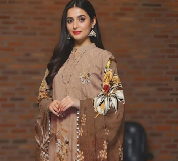 3 pcs unstiched digital printed suit - Image 4