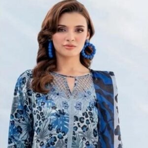 Exclusively trending 3pcs embroidered unstiched suit